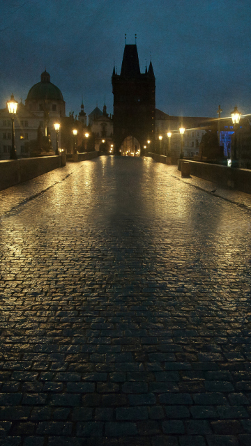 Das Night In Prague Wallpaper 360x640