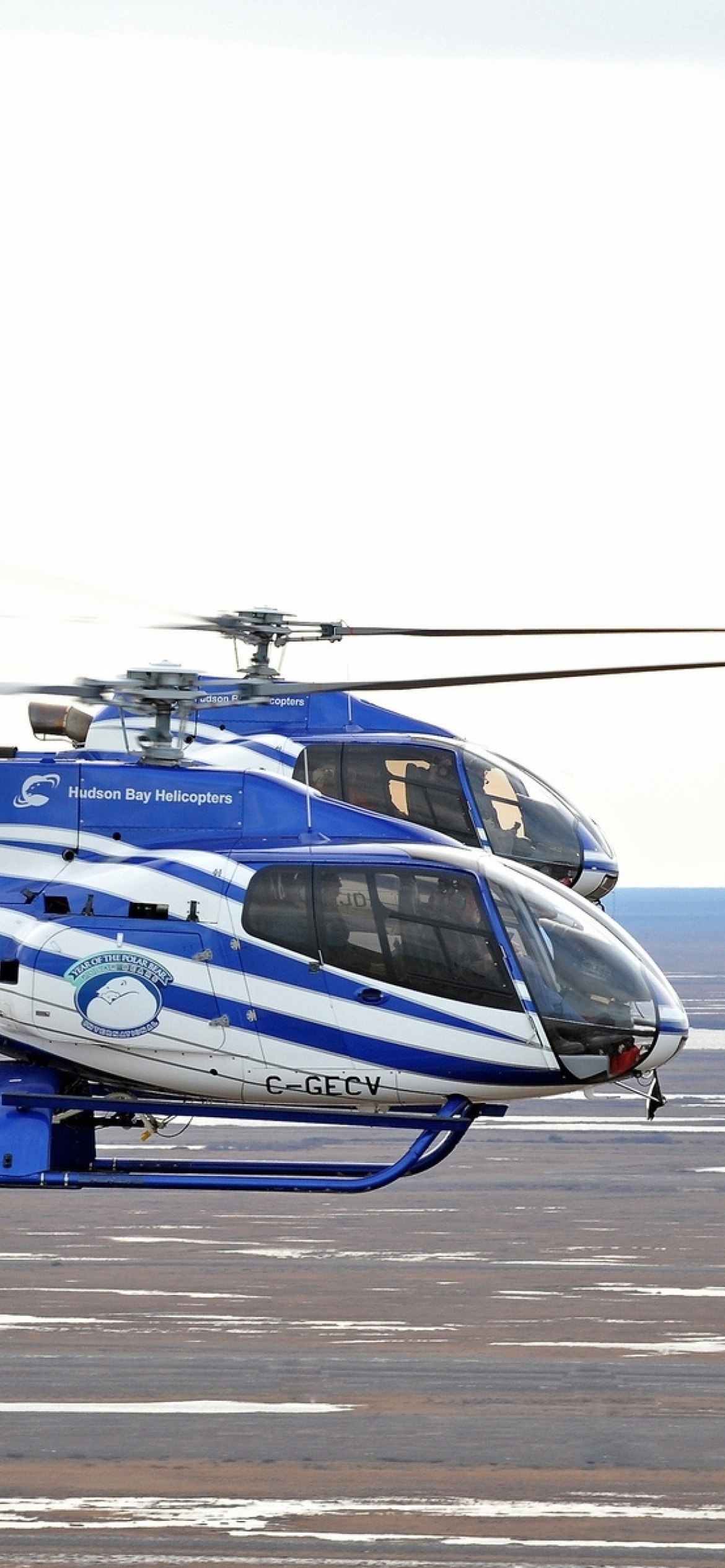Обои Hudson Bay Helicopters 1170x2532