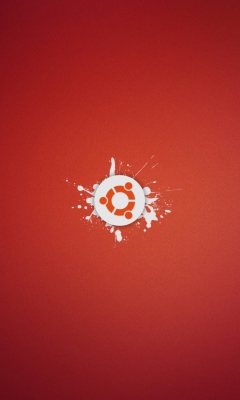 Обои Ubuntu Logo 240x400