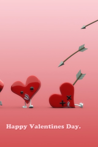 Das Happy Valentine's Day Wallpaper 320x480