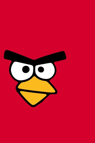 Red Angry Bird wallpaper 320x480