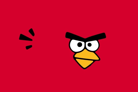 Обои Red Angry Bird 480x320