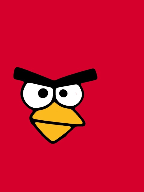 Red Angry Bird wallpaper 480x640