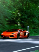 Fondo de pantalla Orange Lamborghini Aventador Lp700-4 132x176