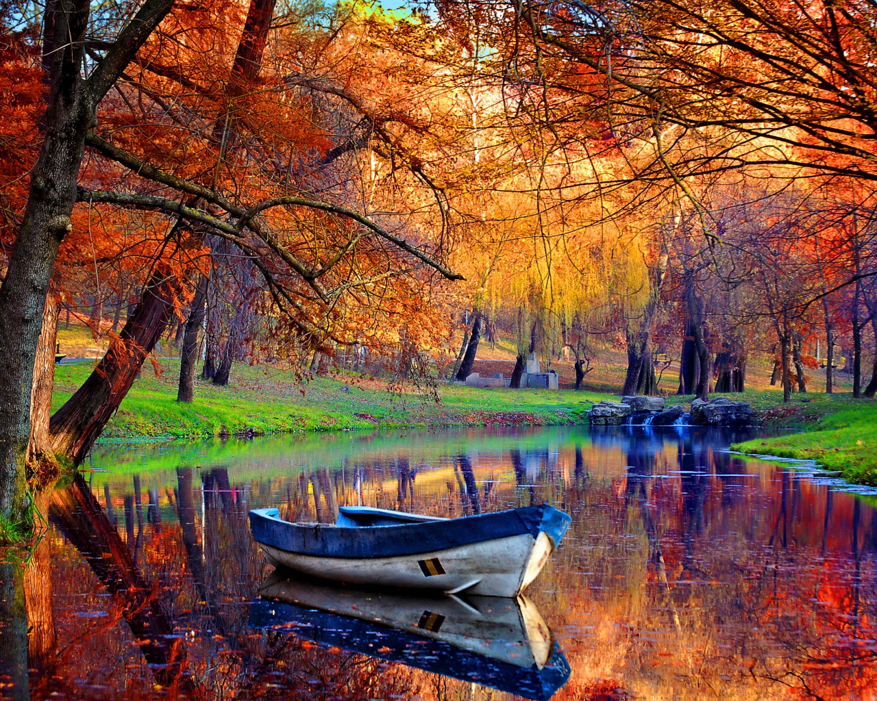 Screenshot №1 pro téma September Autumn River 1280x1024