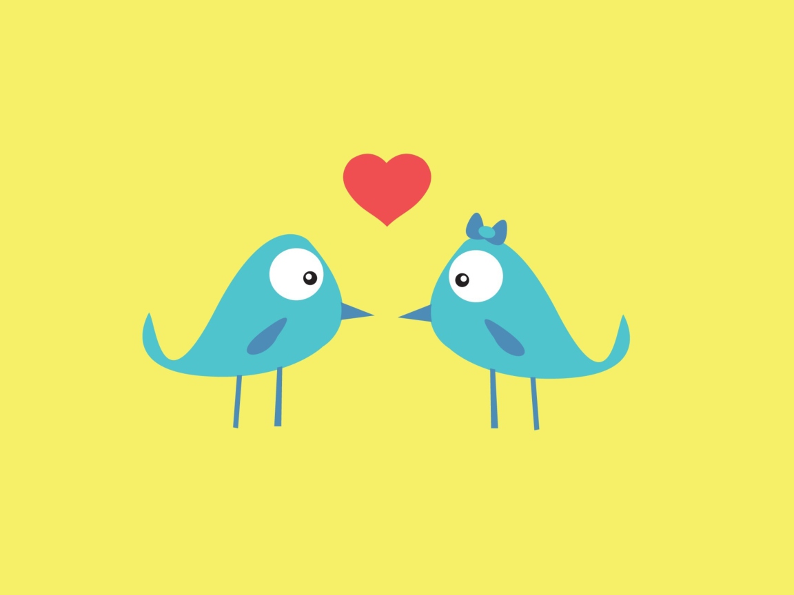Fondo de pantalla Birds In Love 1152x864