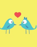 Fondo de pantalla Birds In Love 128x160