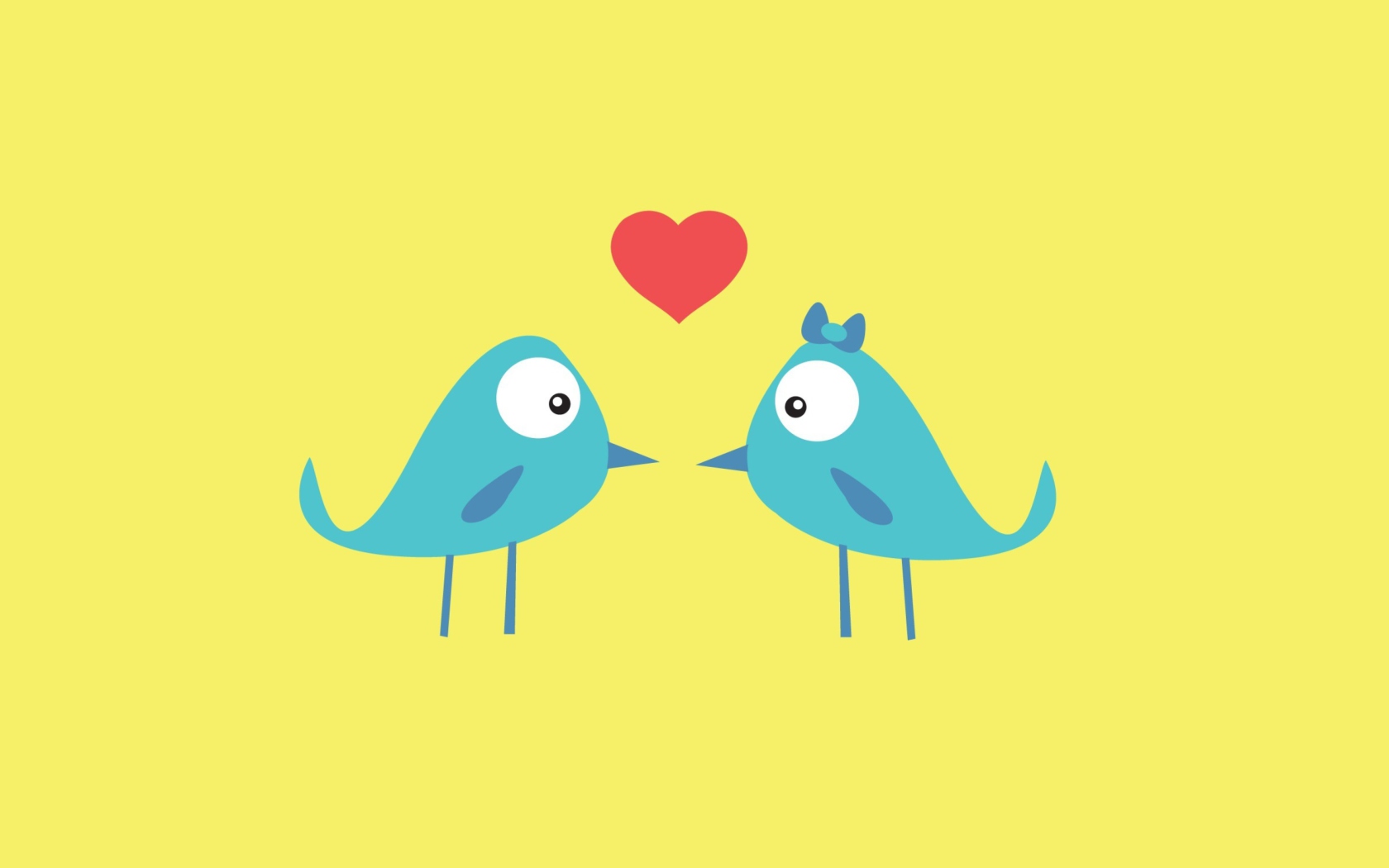 Birds In Love wallpaper 1680x1050