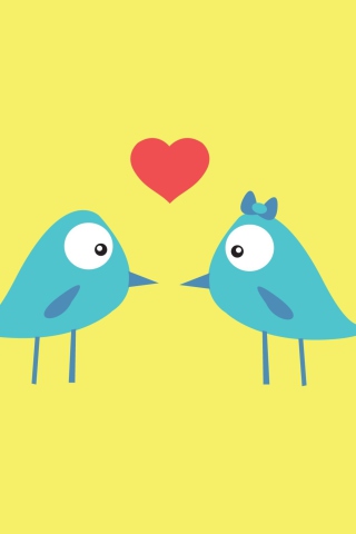 Обои Birds In Love 320x480