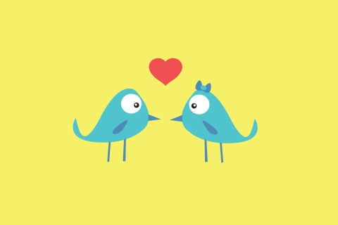 Обои Birds In Love 480x320