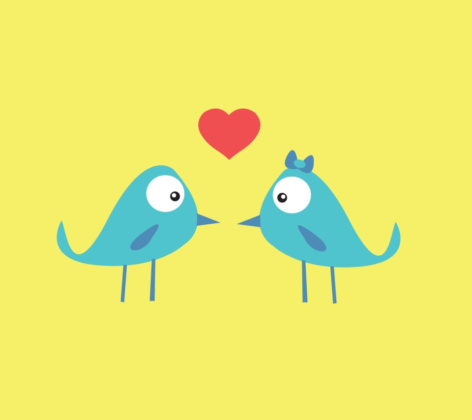 Birds In Love wallpaper 960x854