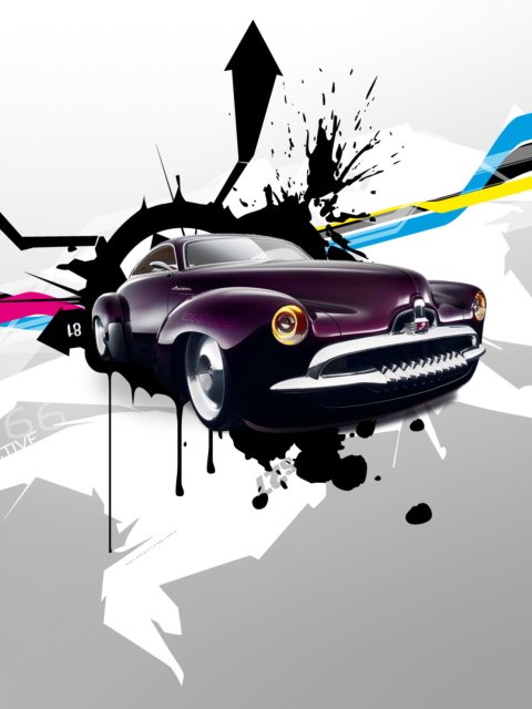 Abstract Car wallpaper 480x640
