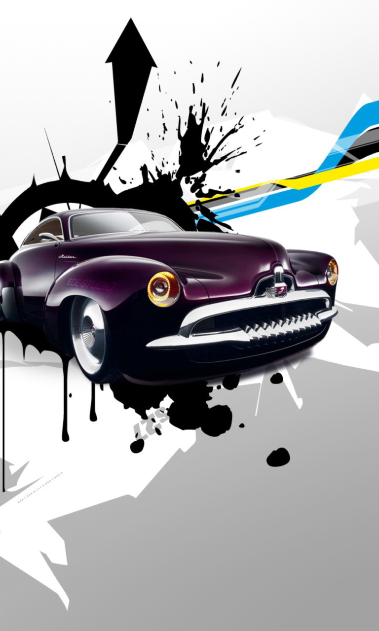 Abstract Car wallpaper 768x1280