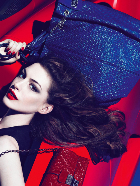 Обои Anne Hathaway For Tods 480x640