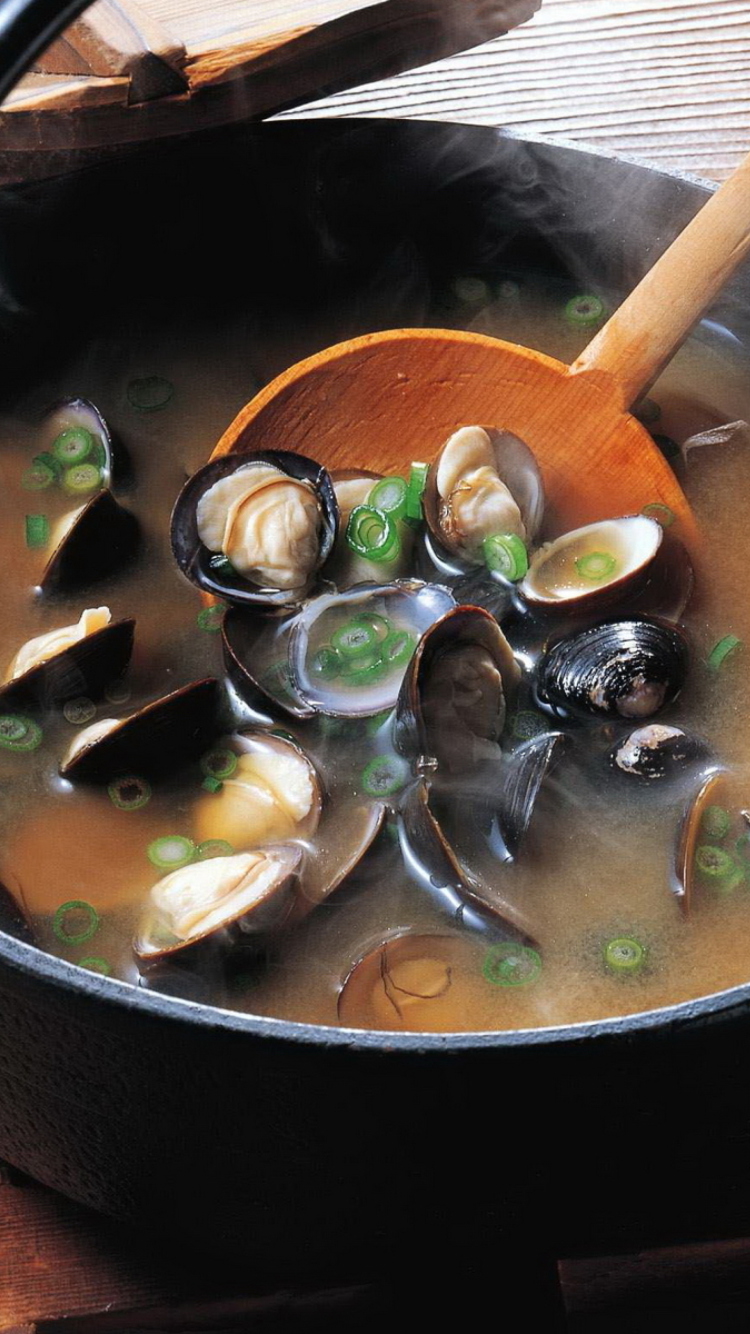 Das Mussels Soup Wallpaper 750x1334
