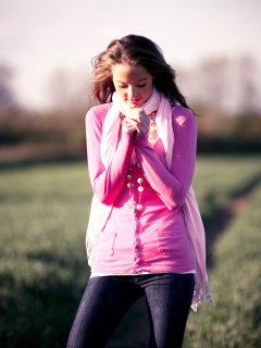 Countryside cute girl portrait screenshot #1 240x320