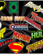 Fondo de pantalla Superhero Logos 176x220
