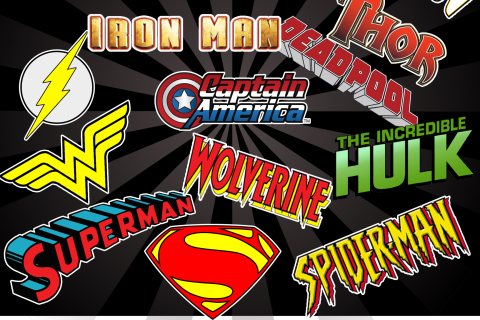Superhero Logos wallpaper 480x320