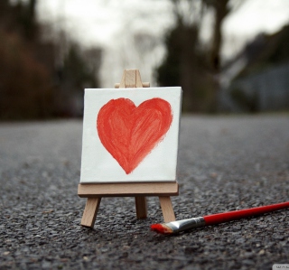Painted Heart papel de parede para celular para iPad