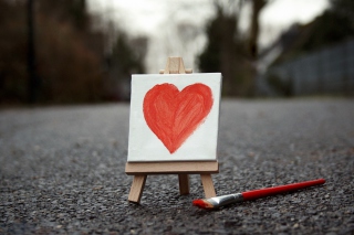 Painted Heart Picture for Android, iPhone and iPad