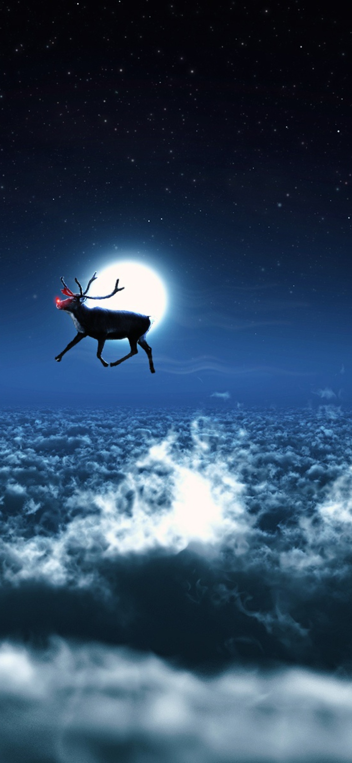 Santa's Reindeer wallpaper 1170x2532