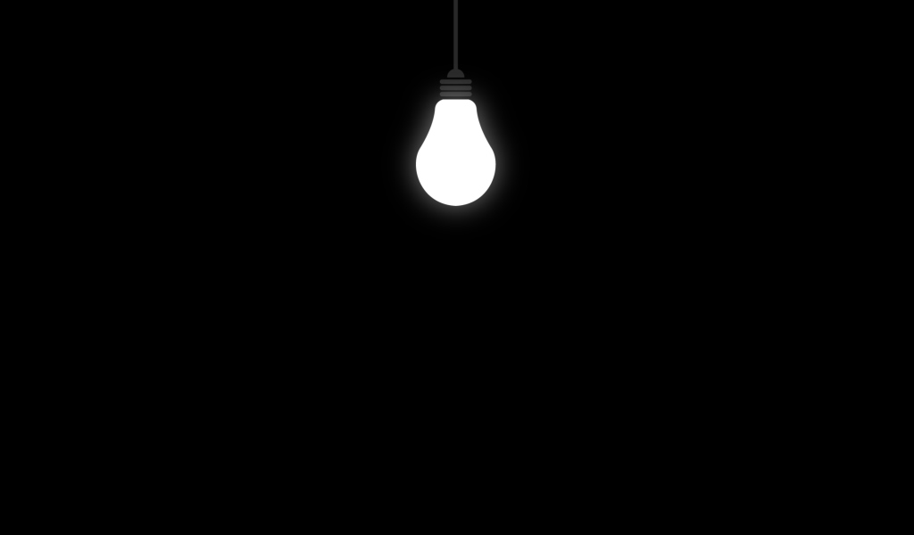Fondo de pantalla Bulbs Dark Light 1024x600