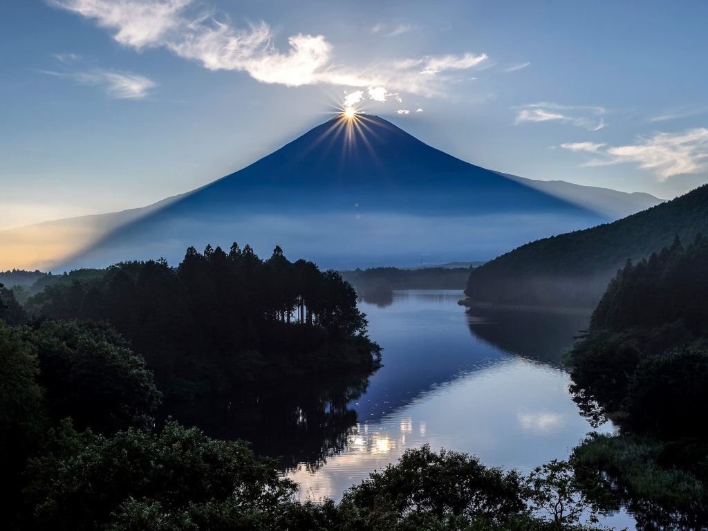 Das Japan, Volcano Fuji Wallpaper 1024x768