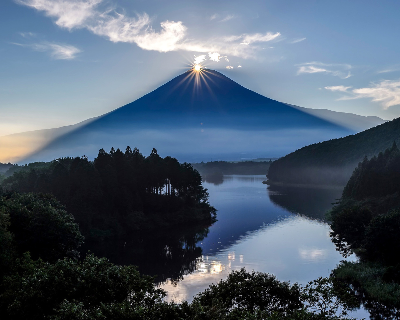 Fondo de pantalla Japan, Volcano Fuji 1280x1024
