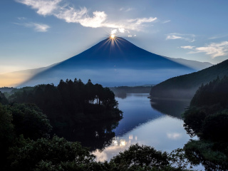 Das Japan, Volcano Fuji Wallpaper 320x240