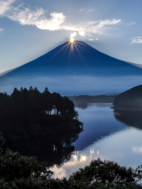 Sfondi Japan, Volcano Fuji 480x640