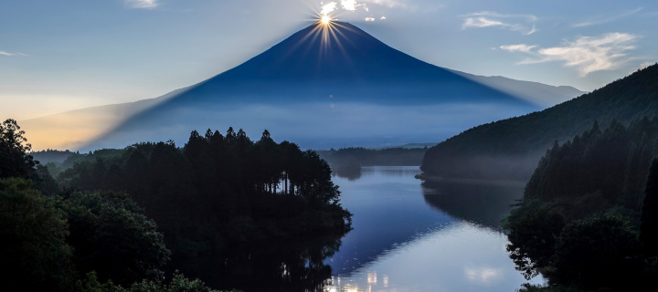 Japan, Volcano Fuji wallpaper 720x320
