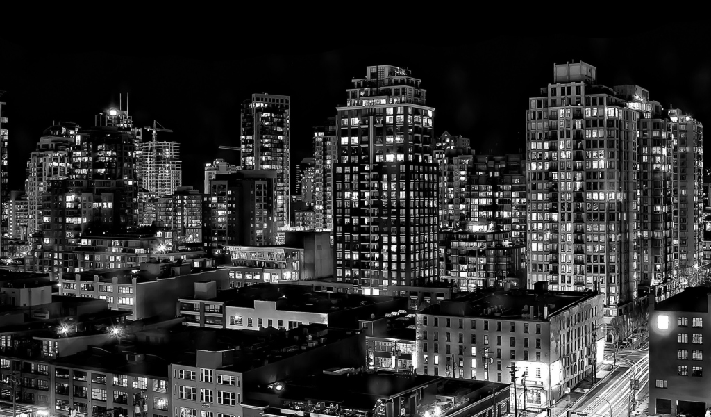 Das Night Canadian City Wallpaper 1024x600