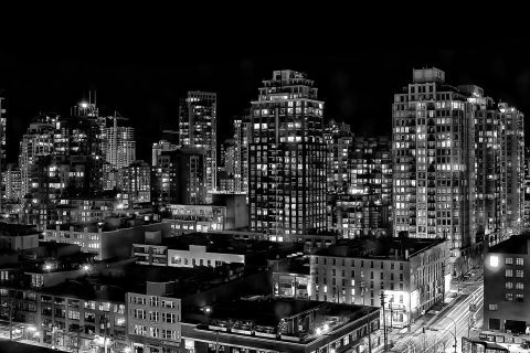 Fondo de pantalla Night Canadian City 480x320