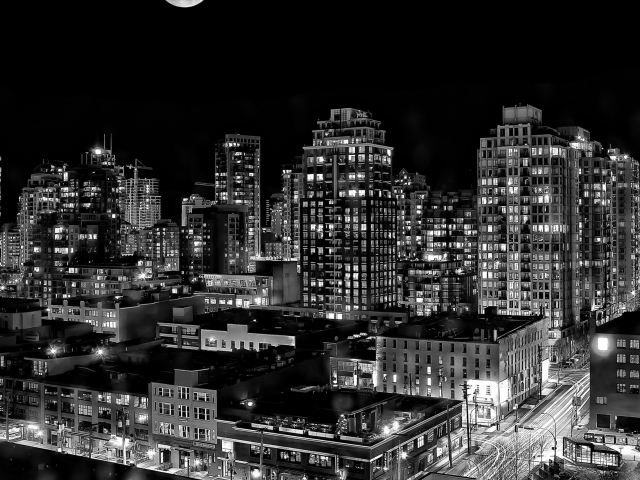Night Canadian City wallpaper 640x480