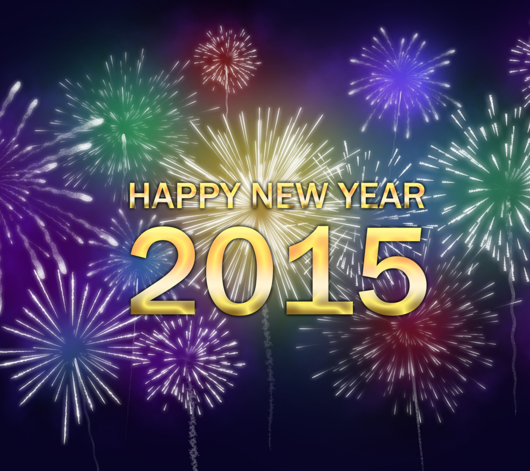 Обои New Year Fireworks 2015 1080x960