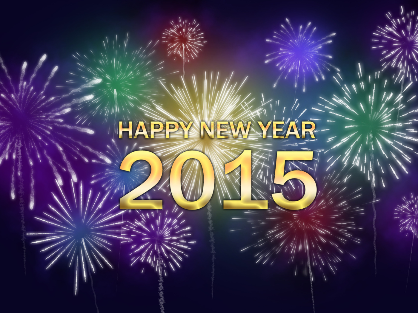 Screenshot №1 pro téma New Year Fireworks 2015 1400x1050
