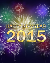 Das New Year Fireworks 2015 Wallpaper 176x220