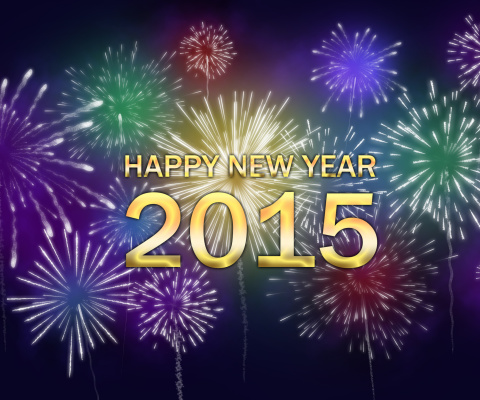 Das New Year Fireworks 2015 Wallpaper 480x400