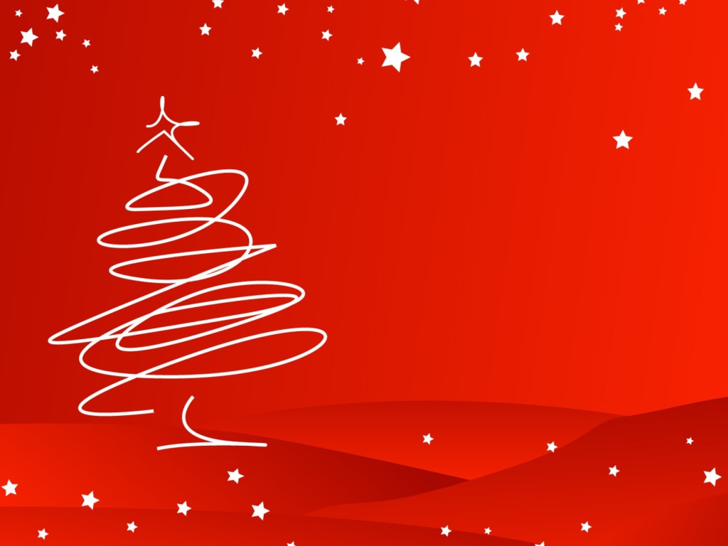 Das Merry Christmas Red Wallpaper 1024x768