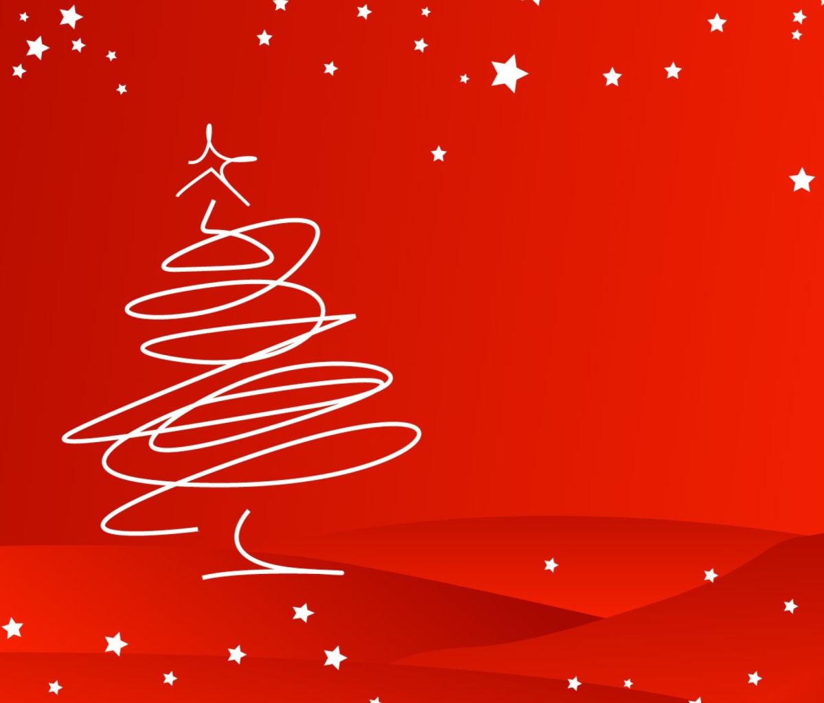 Das Merry Christmas Red Wallpaper 1200x1024