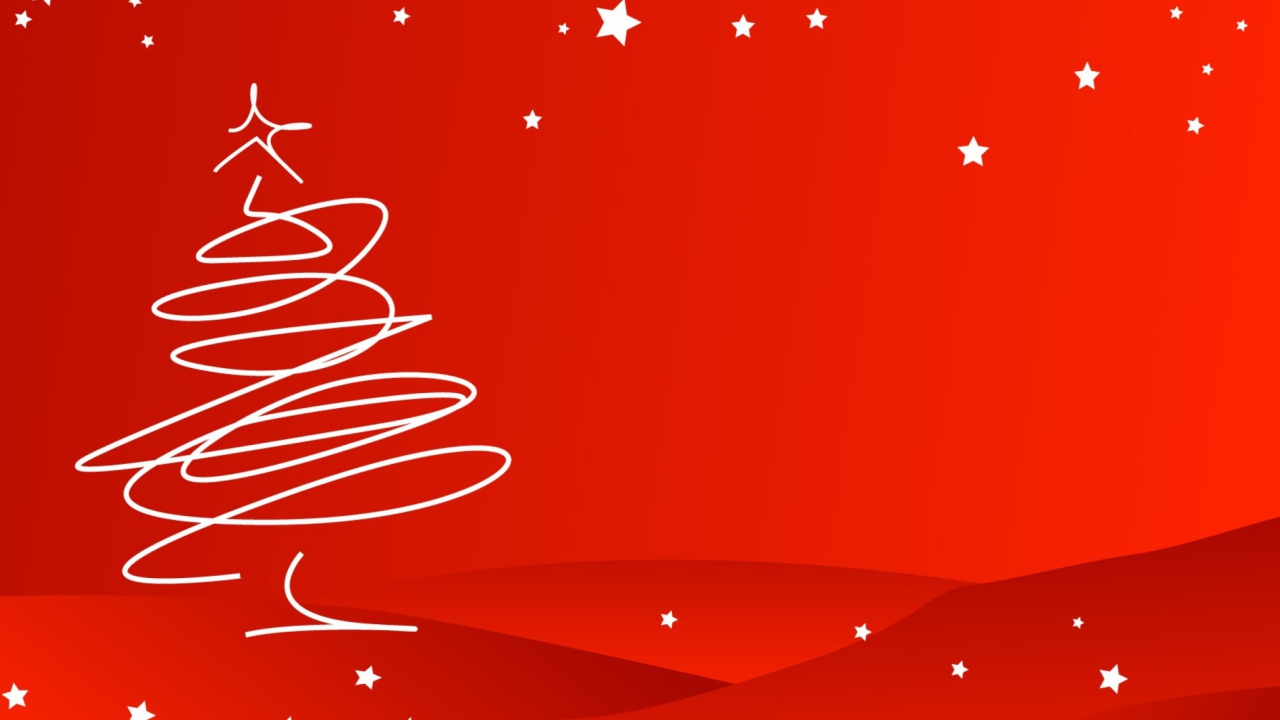 Das Merry Christmas Red Wallpaper 1280x720