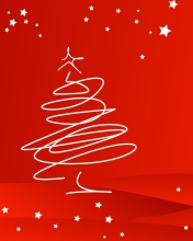 Merry Christmas Red wallpaper 176x220