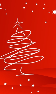 Das Merry Christmas Red Wallpaper 240x400
