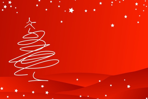Das Merry Christmas Red Wallpaper 480x320