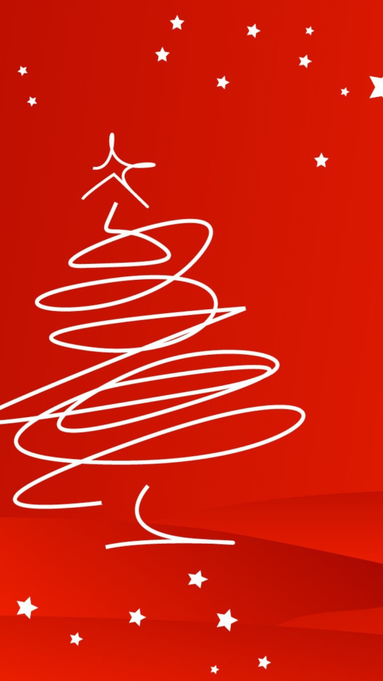 Das Merry Christmas Red Wallpaper 750x1334