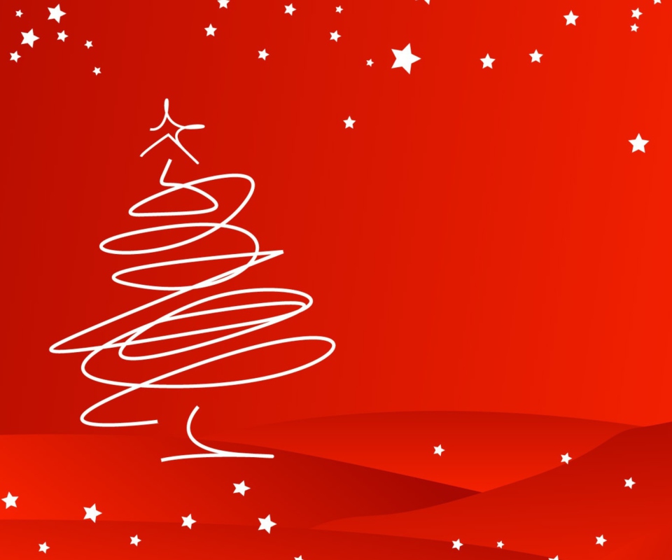 Merry Christmas Red wallpaper 960x800