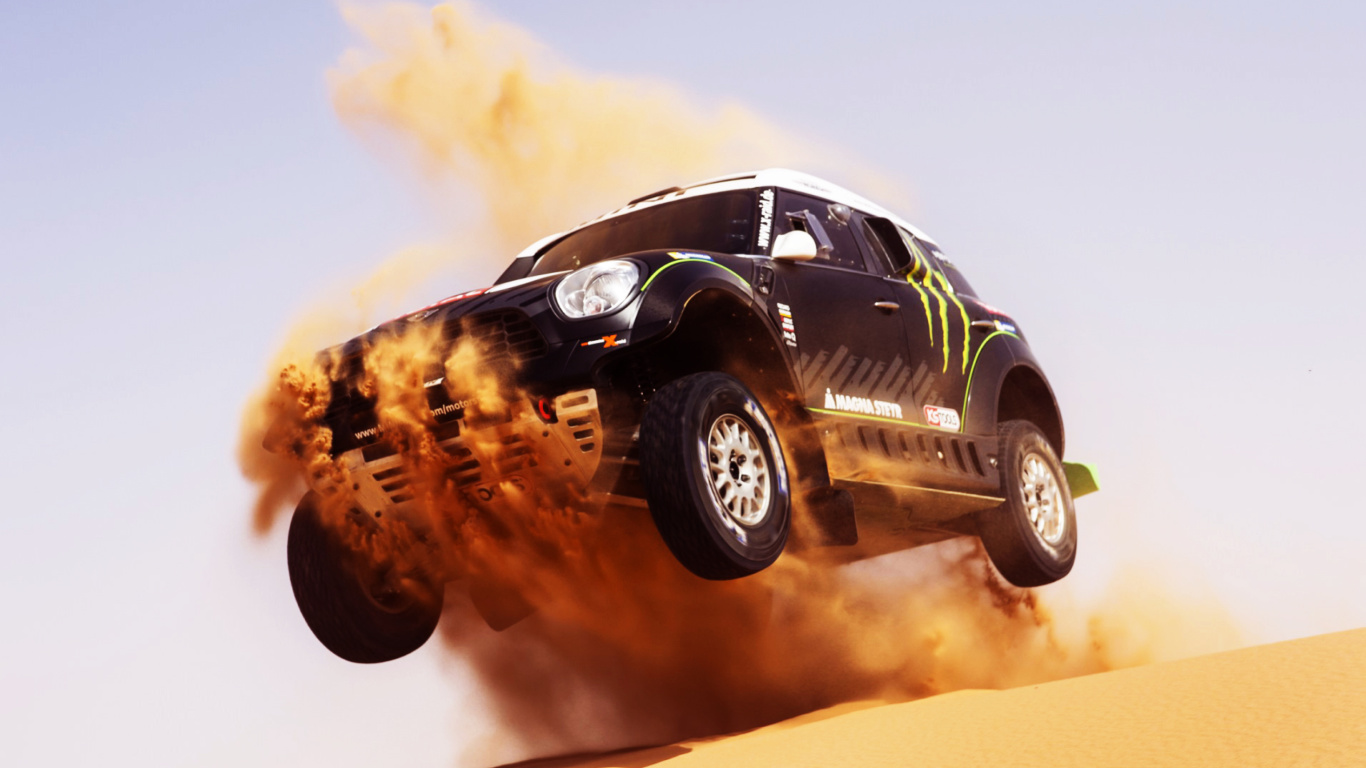 Screenshot №1 pro téma Mini Cooper Countryman Dakar Rally 1366x768