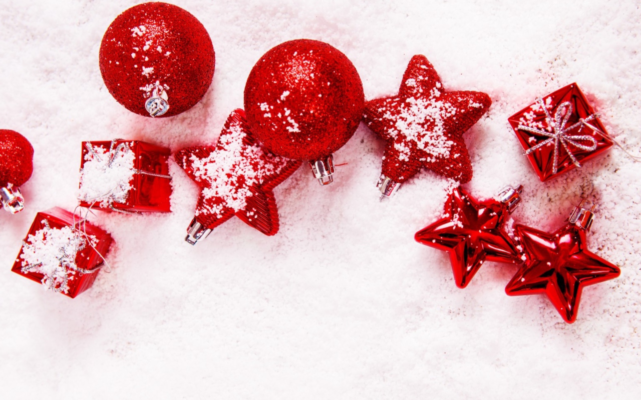Red Decorations wallpaper 1280x800