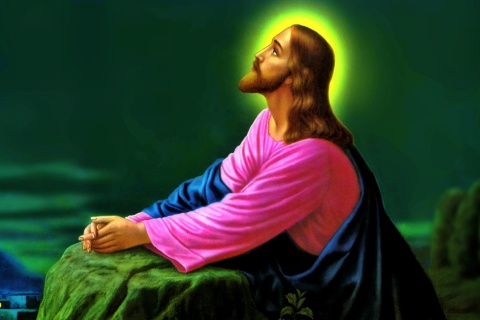 Fondo de pantalla Jesus Prayer 480x320