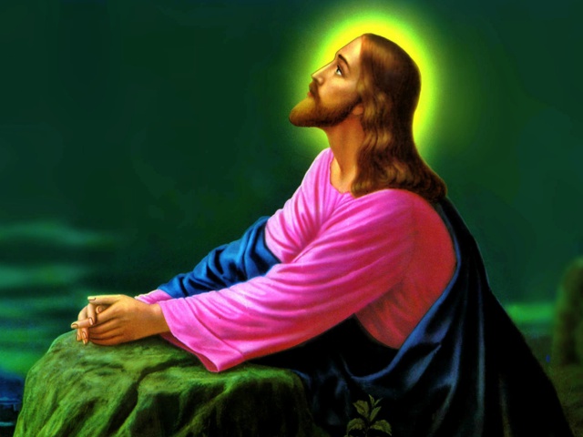 Fondo de pantalla Jesus Prayer 640x480